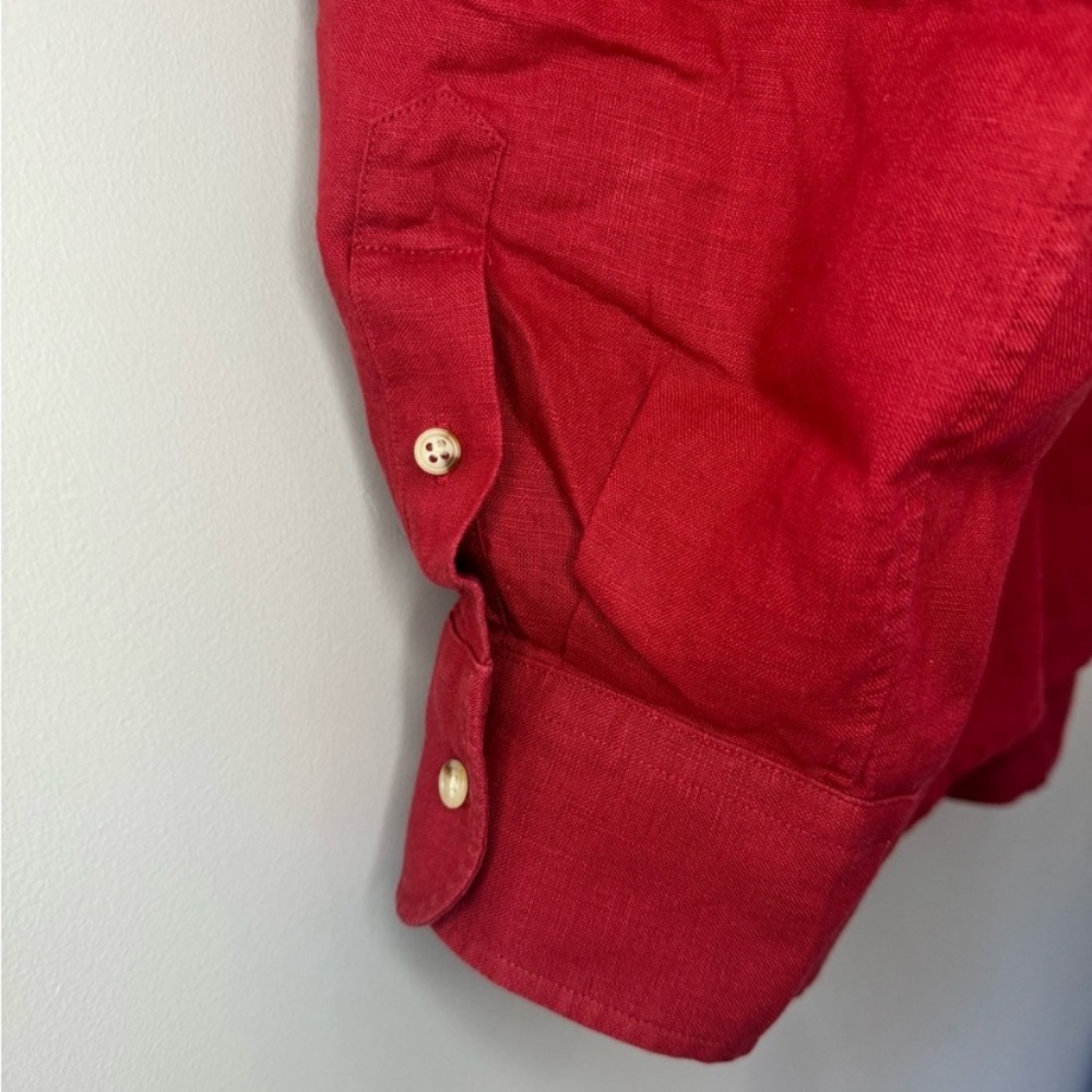Ralph Lauren Red Button-Up Shirt - Picture 7 of 9